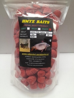 Pelety chytací s dírkou Hmyz/Fish/Robin Red 20mm 1kg
